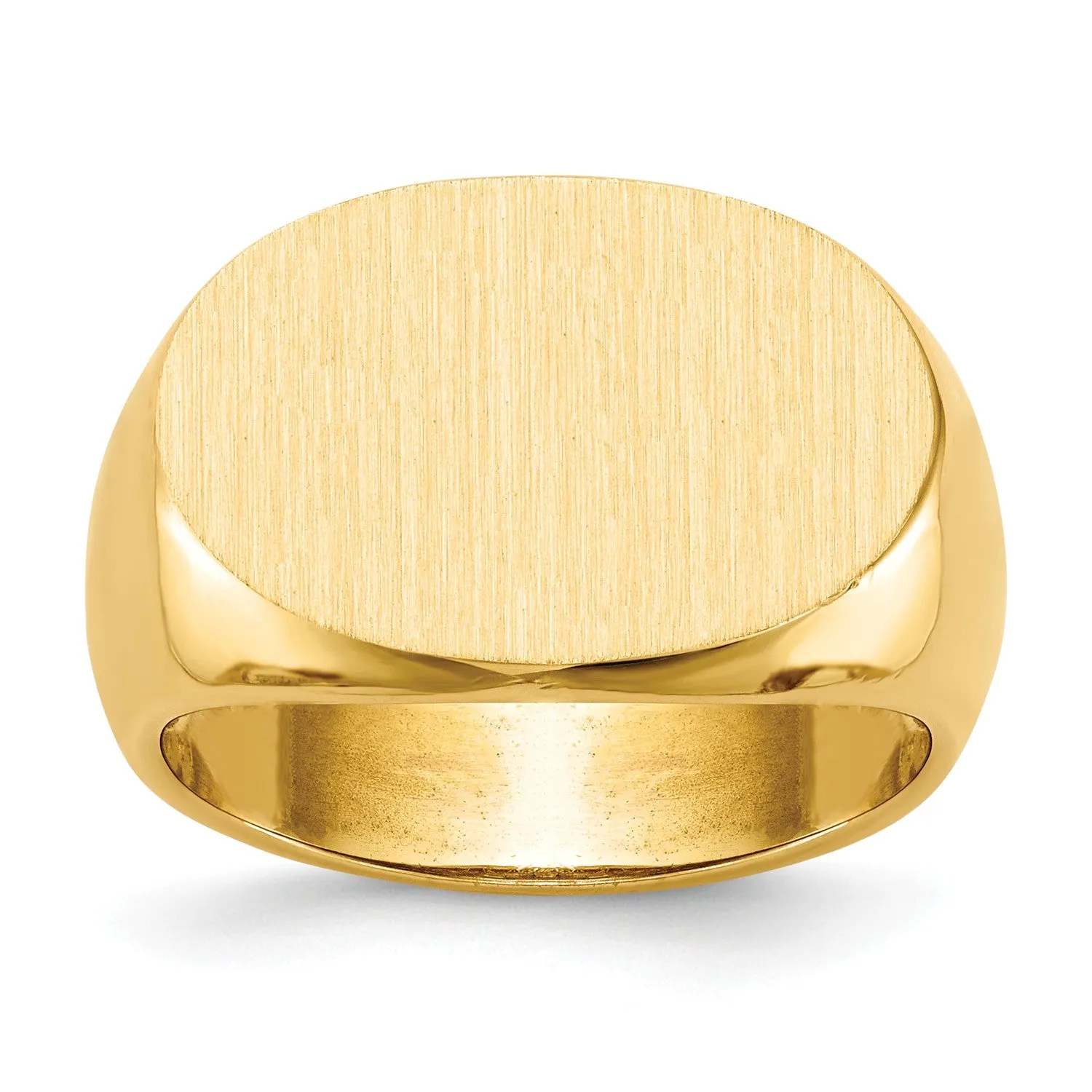 14KT Yellow Gold 14X19.5MM Signet Ring; Size 10