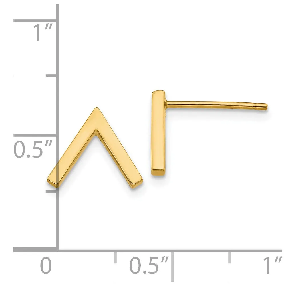 14KT Yellow Gold 9X10MM Stud Earrings