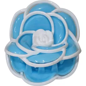 2 X Blue Flower Hair Claws Clips Combs Clamps Clasps Grips Girls Kid Accessories