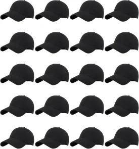 20 Pack Baseball Cap Blank Trucker Hats Bulk Wholesale Hats Adjustable Plain for Men Women