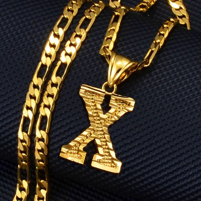A-Z Letters Pendant Necklaces for Women Men