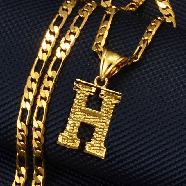 A-Z Letters Pendant Necklaces for Women Men