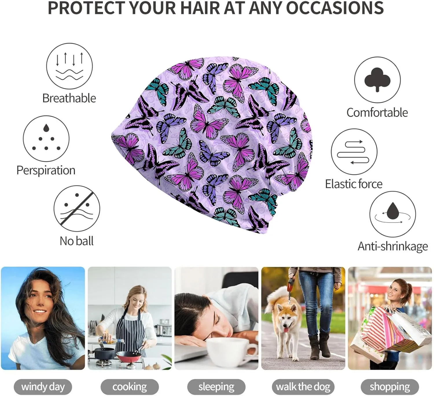Beanie Chemo Hat Cancer Headwear Skull Hat Knitted Hat Scarf Nightcap Skull Cap for Women Men