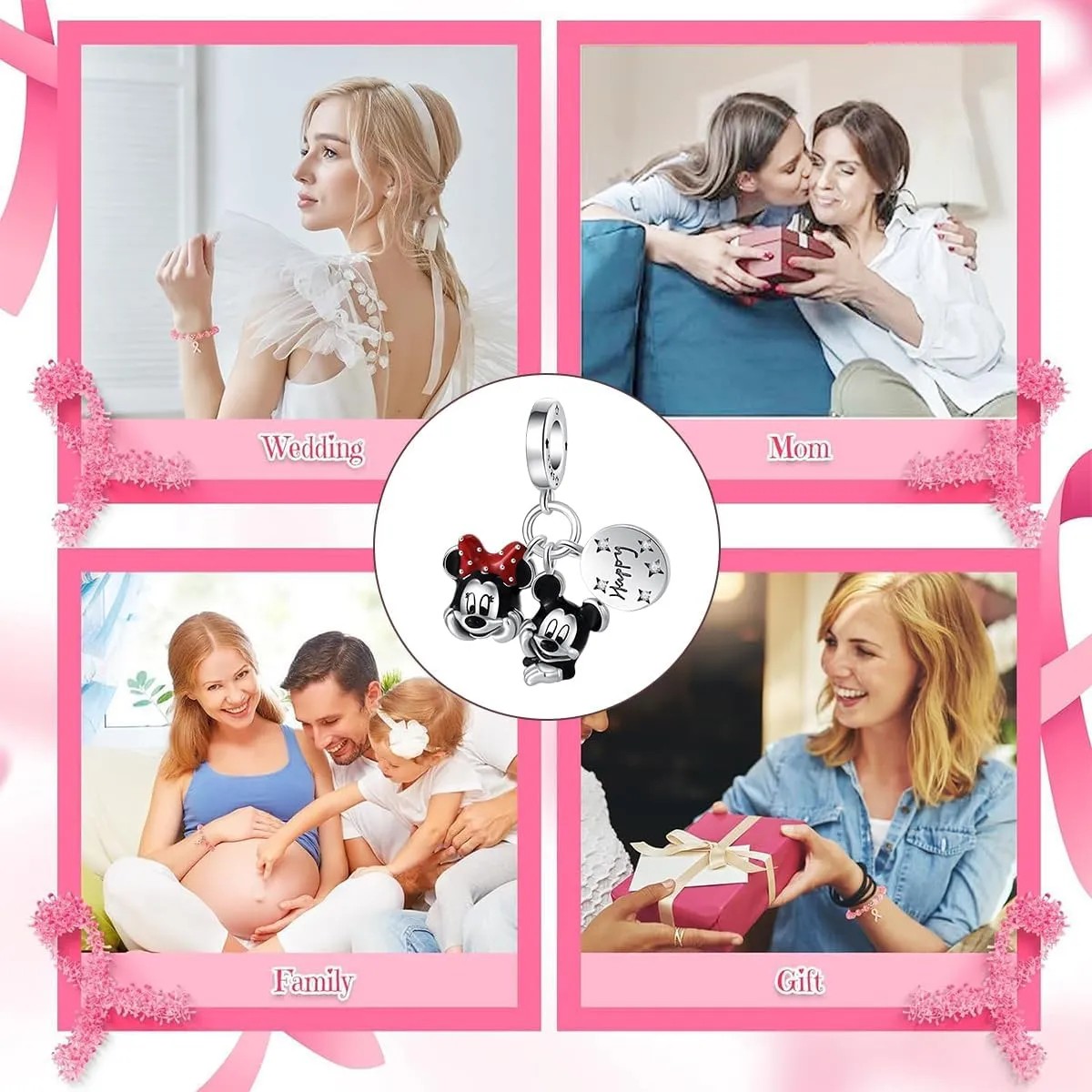 Cartoon Spider Hero Charm for Bracelets and Necklaces Heart Cat Flower 925 Sterling Silver Bead Charms Mother Birthday Jewelry Gift for Women