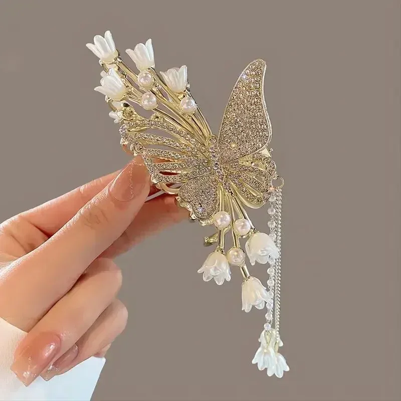 Chic Pearl & Rhinestone Hair Claw