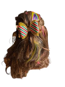 Christmas Vinyl Hair Bow Clip