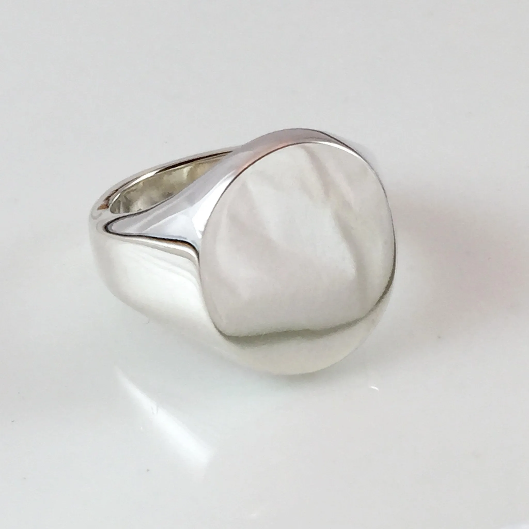 Classic Oval 16mm x 13mm - Sterling Silver Signet Ring