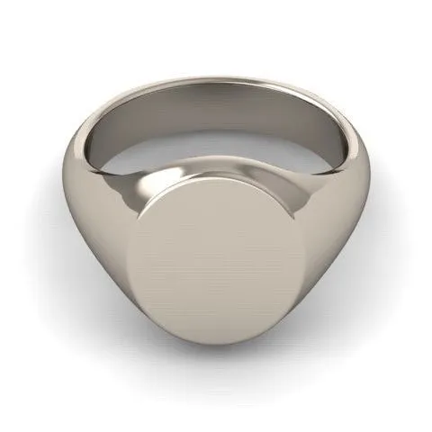 Classic Oval 16mm x 13mm - Sterling Silver Signet Ring