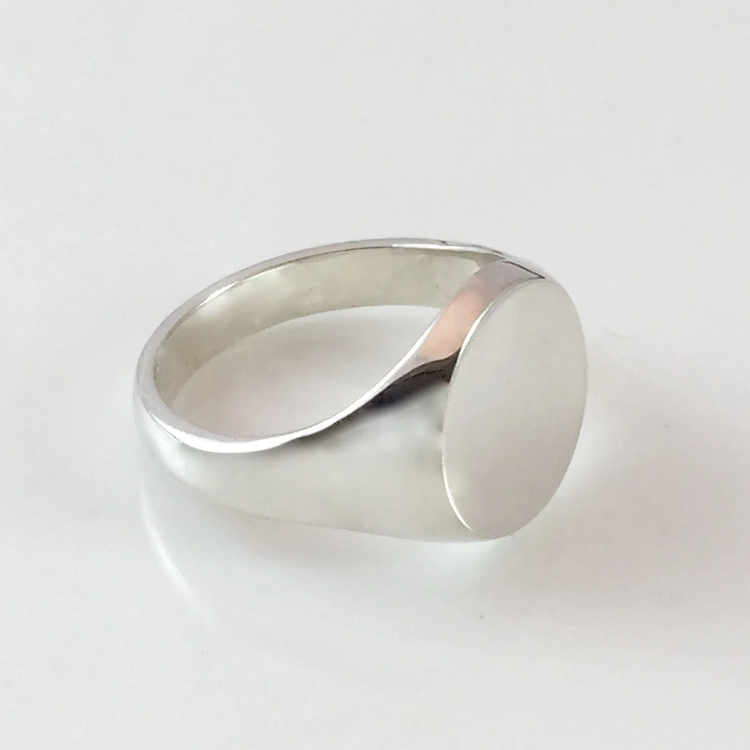 Classic Oval 16mm x 13mm - Sterling Silver Signet Ring