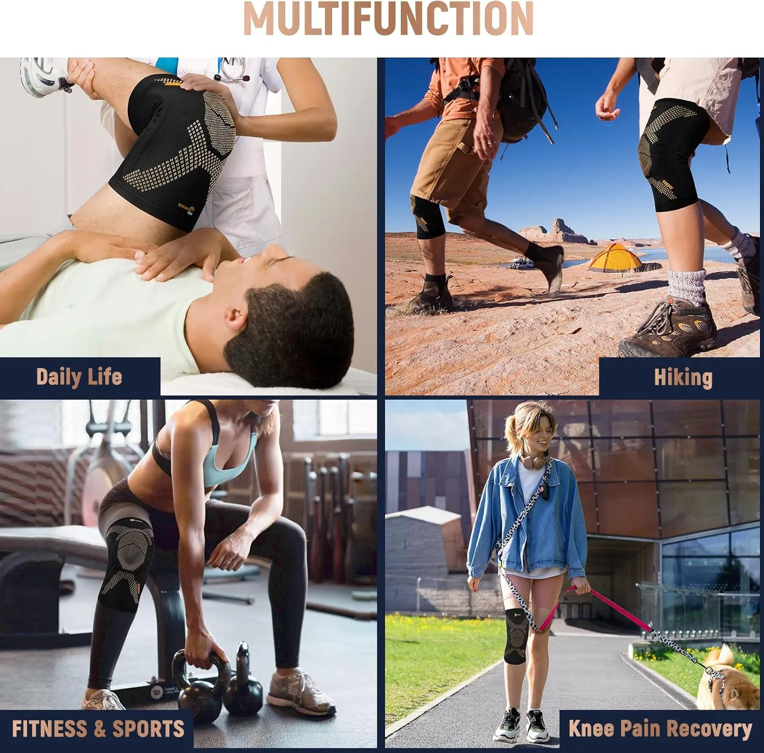Copper Knee Brace for Women and Men Knee Brace for Arthritis Pain and Support-Knee Sleeves for Women Knee Pain Knee Support for Arthritis,Running, Workout and Knee Pain Relief - SINGLE(2X-Large