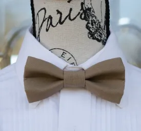 Dark Taupe Brown Bow Tie (129)