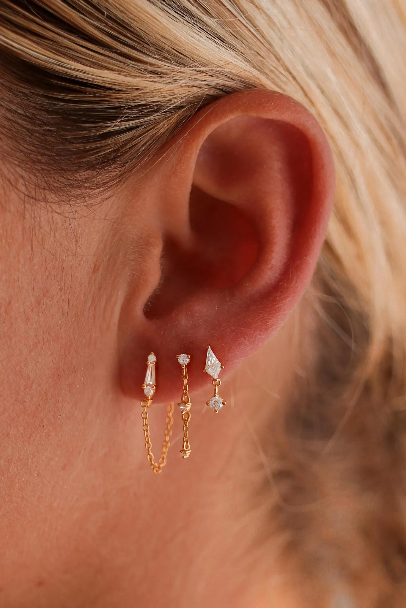 Emaline Bundle - Gold or Silver Sterling Silver Earring Stack