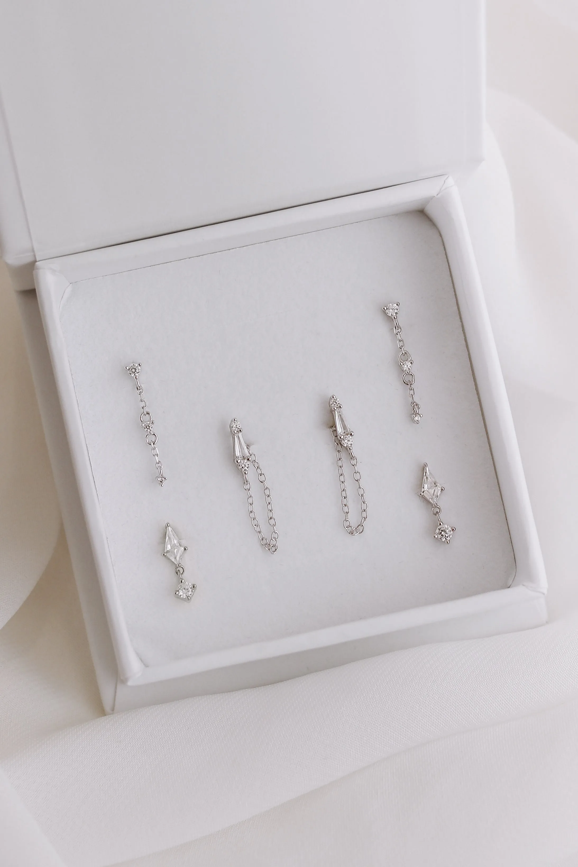 Emaline Bundle - Gold or Silver Sterling Silver Earring Stack
