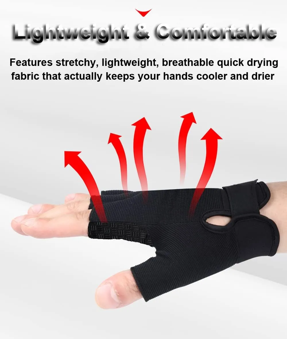 Fingerless Gloves - Tactical & Biking Gloves for Men & Women, Ideal for Airsoft, Fishing & Training