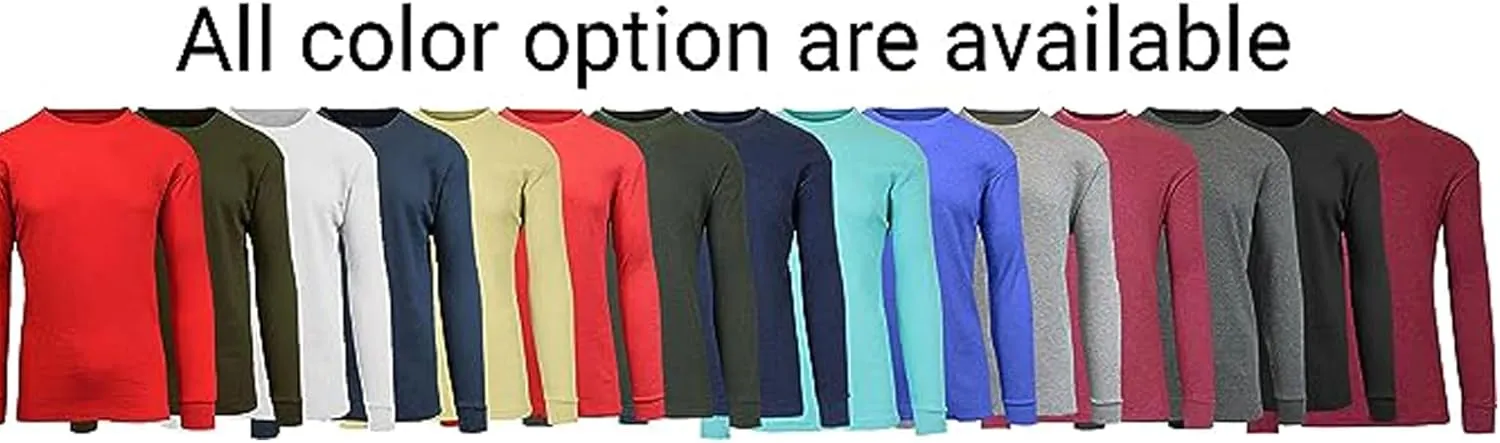 Galaxy by Harvic Men's Long Sleeve Waffle Thermal Shirt 3-Pack