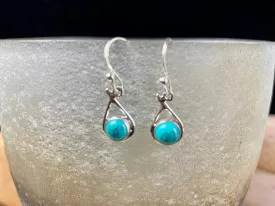 Gemstone And Silver Teardrop Earrings