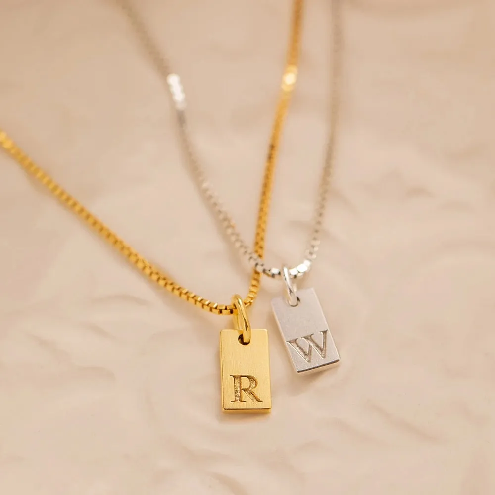 Gold-Plated Initial Letter Necklaces
