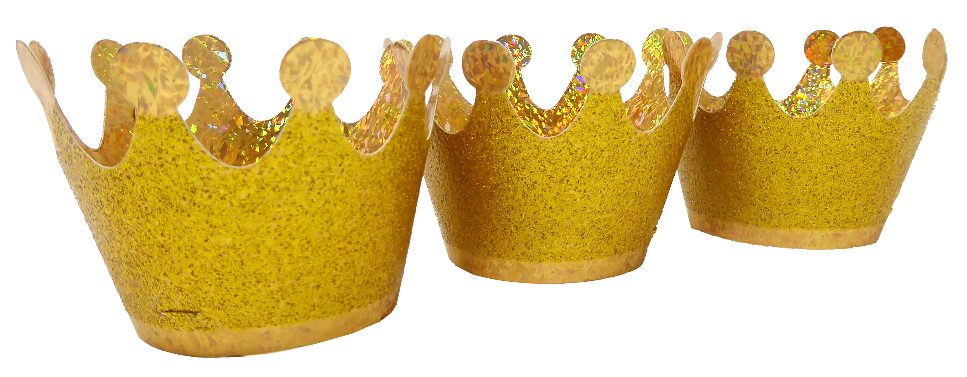 Golden Mini Party Crowns