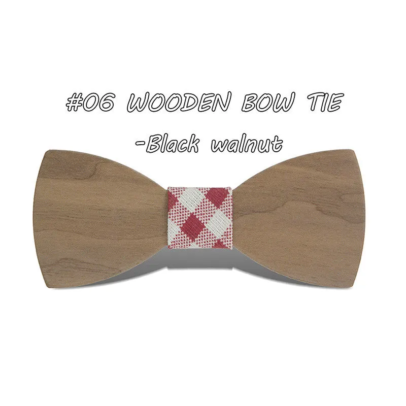 Gravata Borboleta Adult Wood Bow Ties Hardwood Handmade Personality Accessory Ties For Men Butterfly Gravata Wooden Bow tie