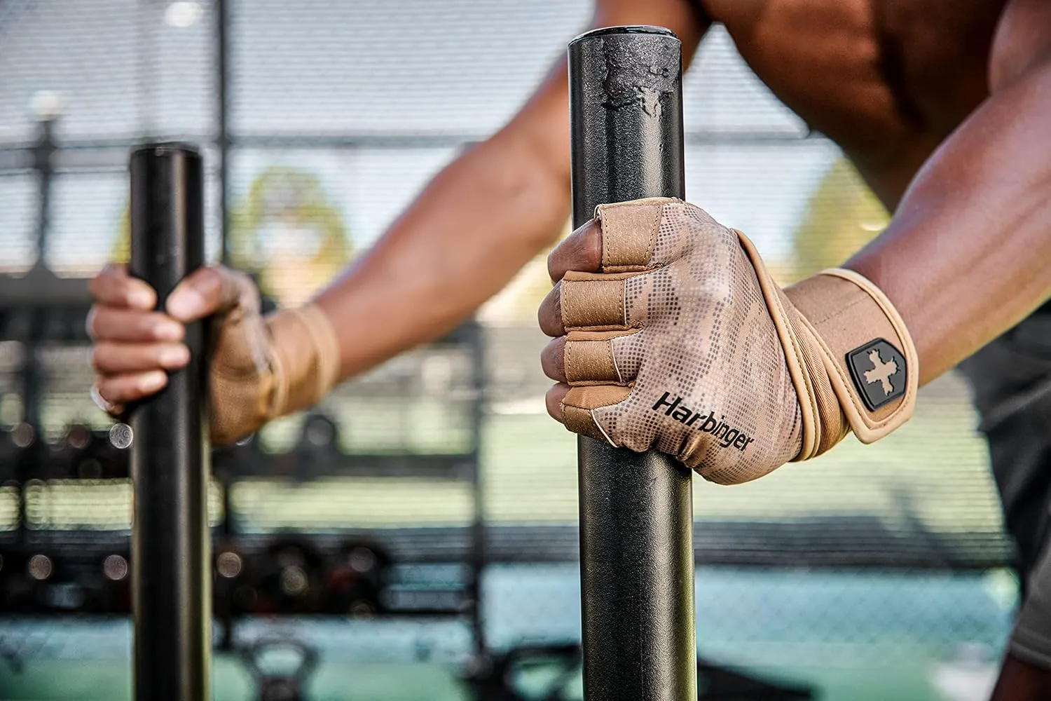Harbinger Pro Wristwrap Gloves 2.0 for Weightlifting, Training, Fitness, and Gym Workouts with Wrist Support