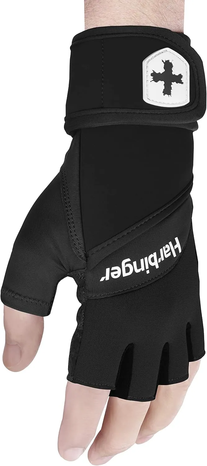 Harbinger Training Grip Wristwrap Weight Lifting Gloves, Unisex