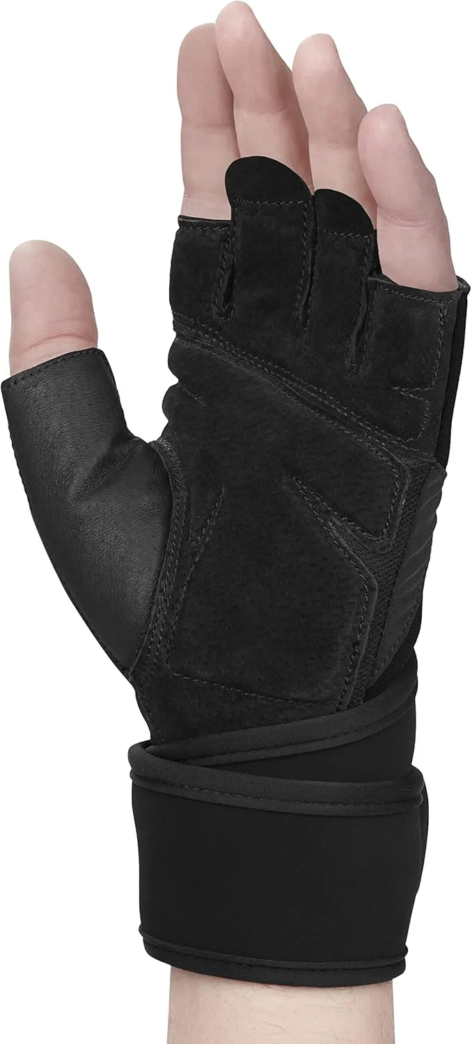 Harbinger Training Grip Wristwrap Weight Lifting Gloves, Unisex