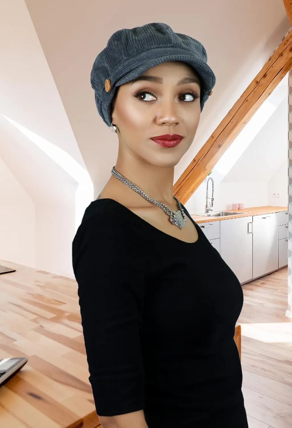 Hats Scarves & More Newsboy Cap for Women Cabbie Hat Cancer Headwear Chemo Head Coverings Brianna