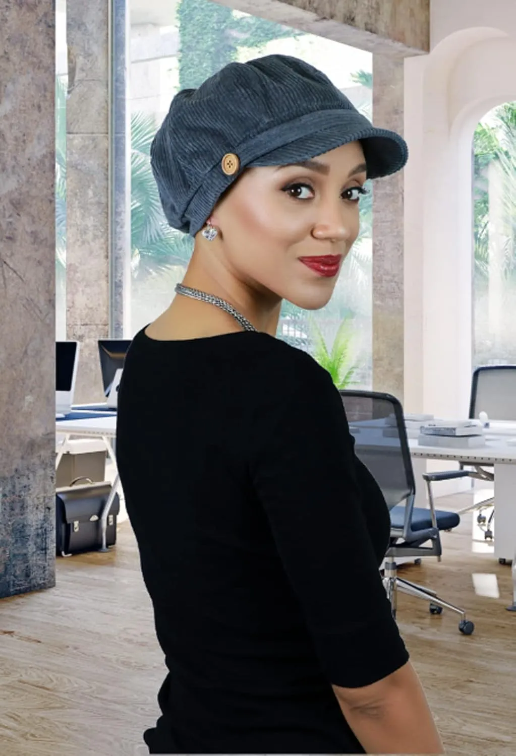 Hats Scarves & More Newsboy Cap for Women Cabbie Hat Cancer Headwear Chemo Head Coverings Brianna