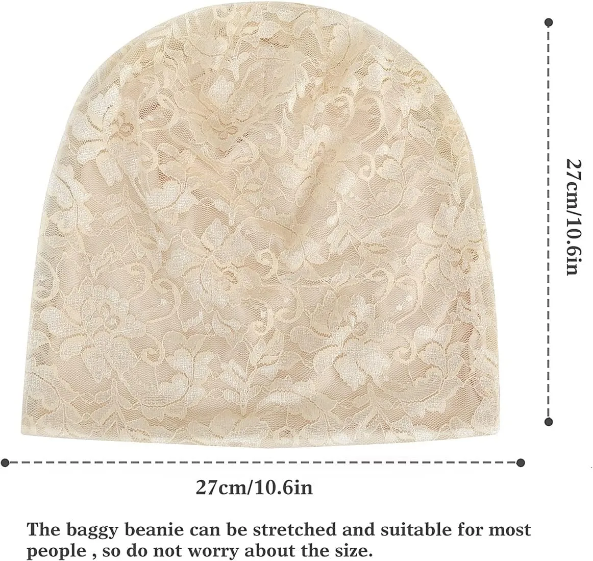 Lace Chemo Beanie Hat for Women Turban Cancer Cap Slouchy Hat