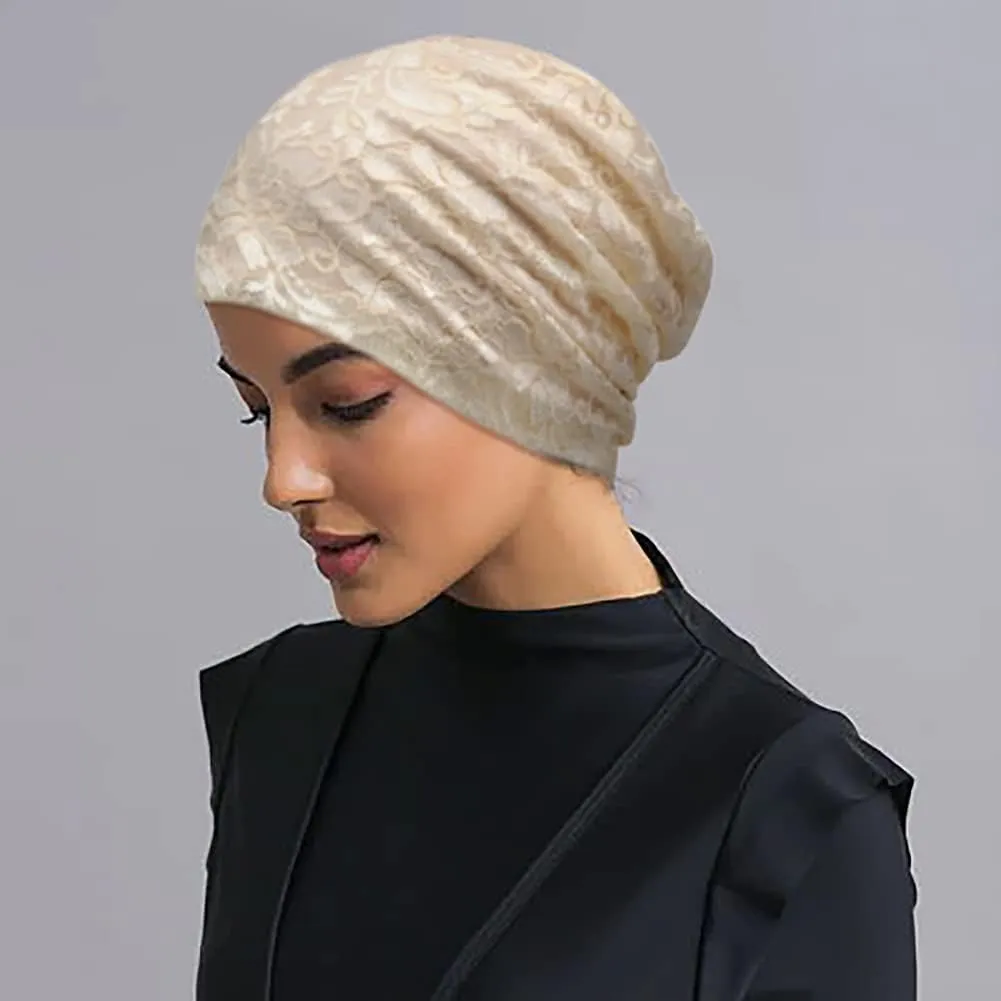 Lace Chemo Beanie Hat for Women Turban Cancer Cap Slouchy Hat