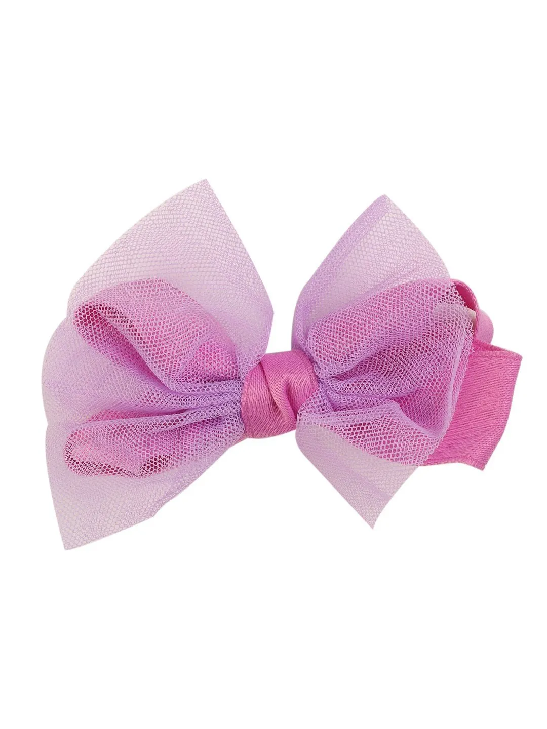 Layered Hair Bow Clip for Girls- Purple
