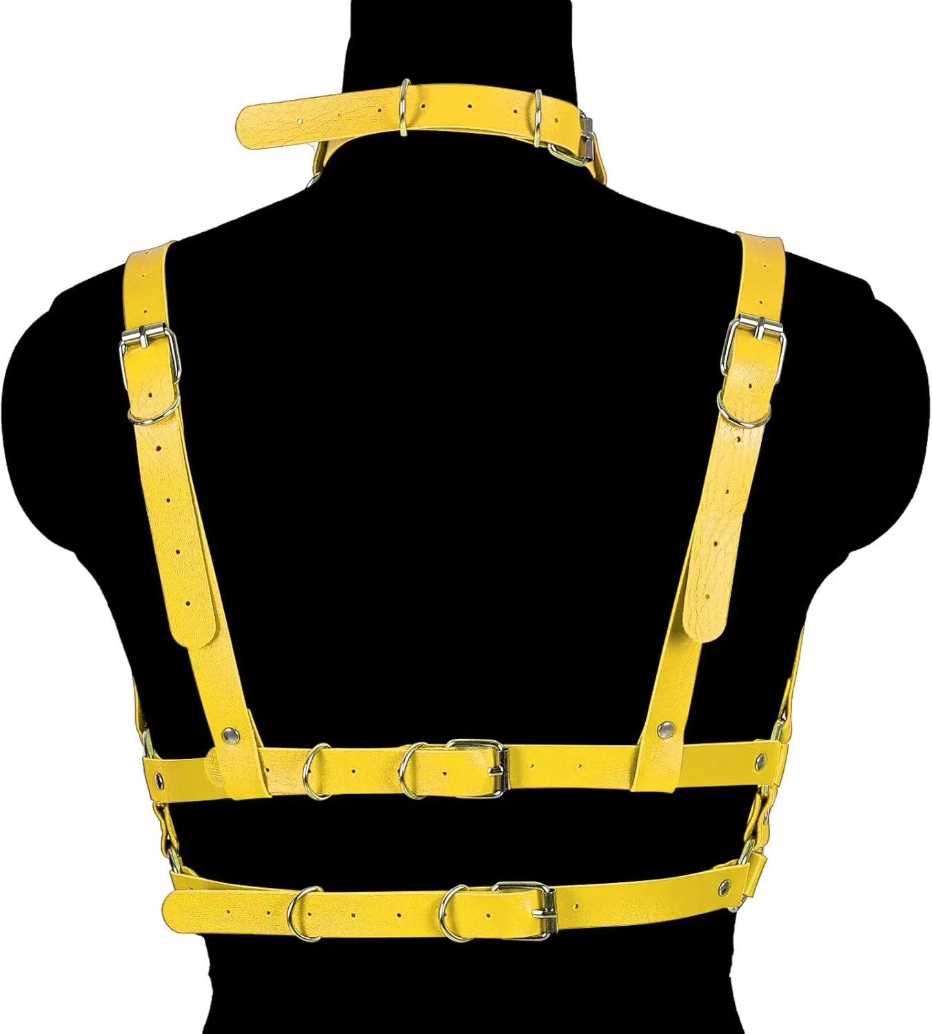 Lingerie cage Chest strap Leather Bra Body chain harness for women Punk Festival rave Dance Rock Photography Waist belt