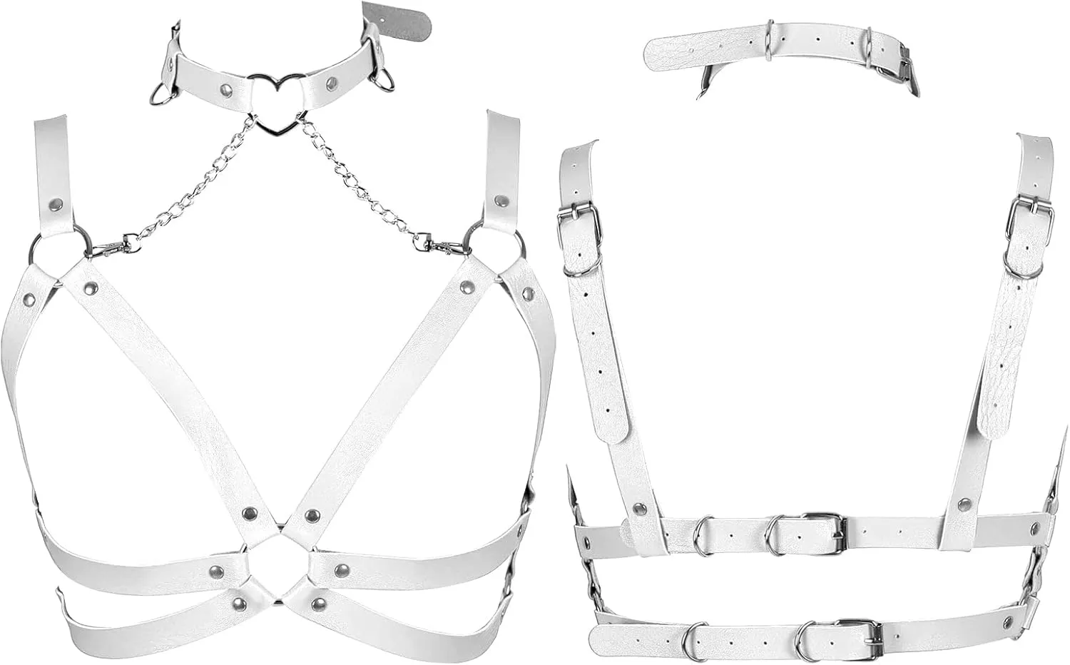 Lingerie cage Chest strap Leather Bra Body chain harness for women Punk Festival rave Dance Rock Photography Waist belt