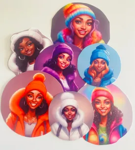 Melanin ladies sticker packs ready to ship
