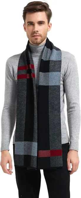 Men Winter Cashmere Scarf Wool Soft Warm Knitted Casual Scarves for Men