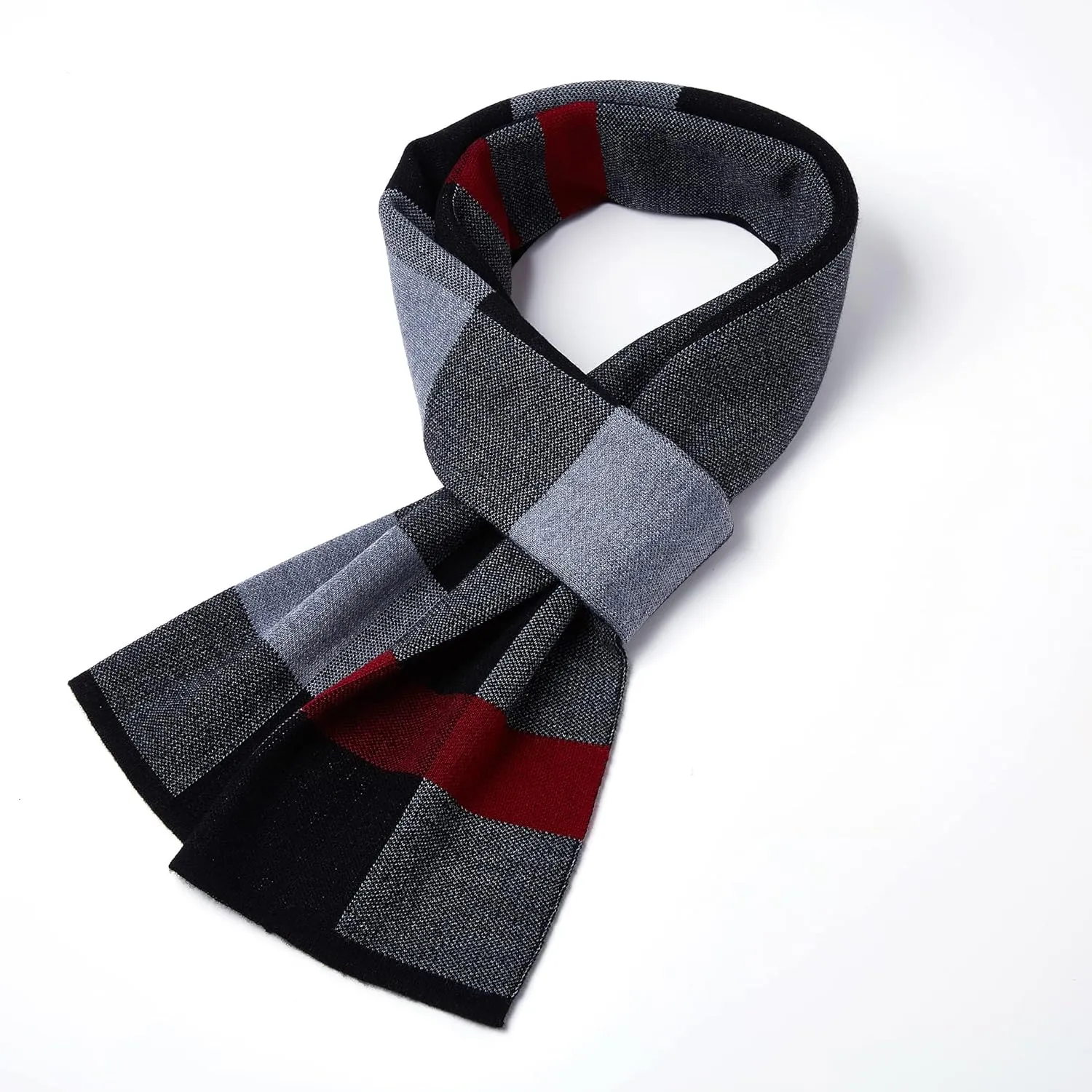 Men Winter Cashmere Scarf Wool Soft Warm Knitted Casual Scarves for Men
