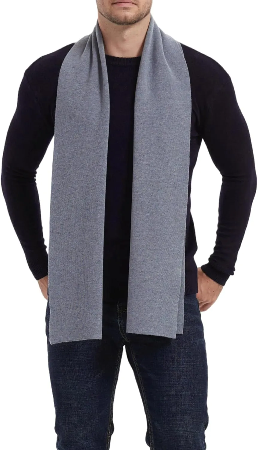 Mens Winter Scarf Soft Warm Long Cashmere Scarf Long Stylish Solid Color Scarves for Men