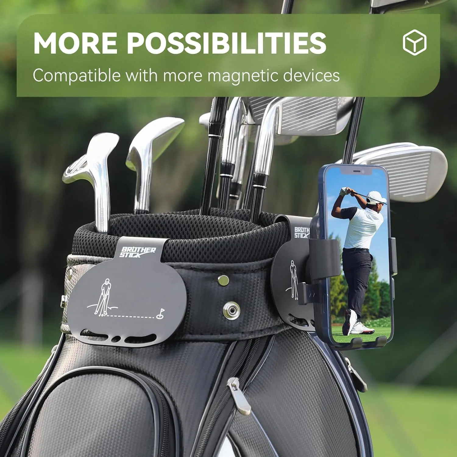 Metal Landing Pads for Golf Bag Accessories for Men Metal Clips for Quick and Easy Access of Golf Bags, Magnetic Golf Towels, Magnetic Golf Rangefinder Strap Golf Accessories Golf Gifts