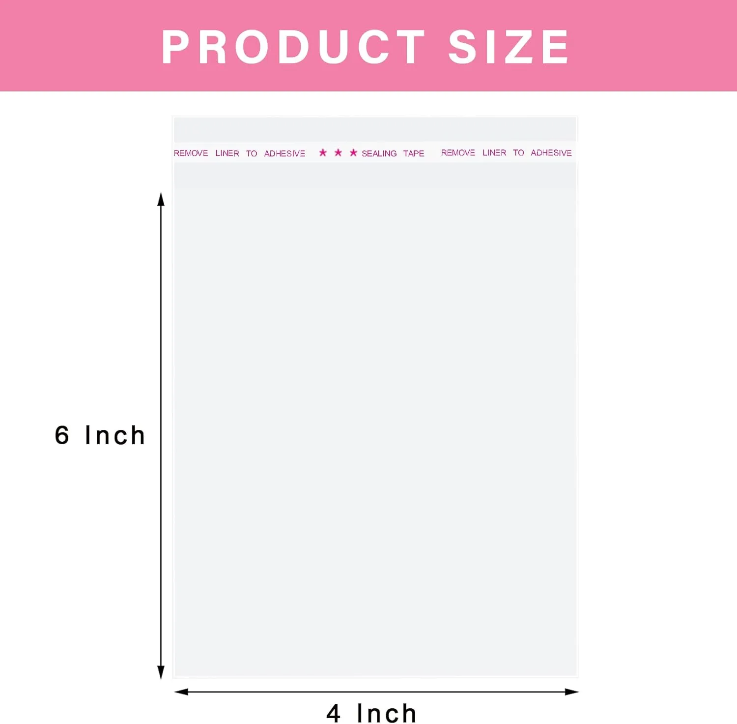 Morepack Clear Self Sealing Cellophane Bags,4x6 Inches 200 Pcs Cookie Bags Resealable Cellophane Bag for Packaging Cookies, Candy and Products