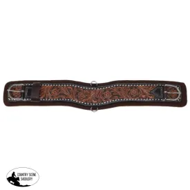 New! Showman Bloomhide Contoured Felt Bottom Girth with Velcro Stick and Peel