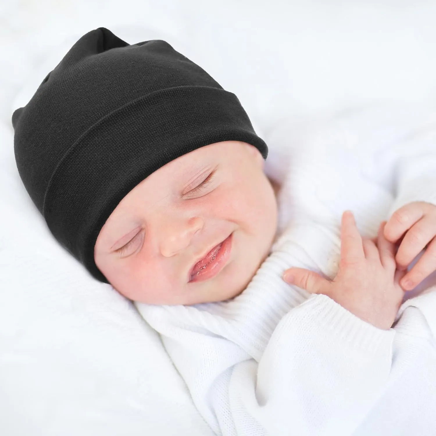 Newborn Baby Hats and Mittens Set Infant Beanie Cap Toddler Gloves Newborn Hospital Hats for Baby Boy Girl Kid 0-6 Months