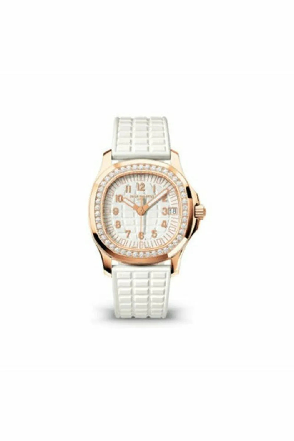 patek philippe aquanaut 5068r-010 luce rubber white dial ladies watch