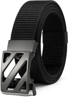 Ratchet Tactical Gun Belt for Men - 1.5" Stiff Nylon Web Work Belts Heavy Duty - Slide Buckle Fit Pants