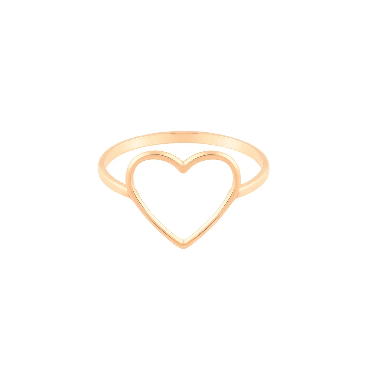 Slim Heart Signet Ring
