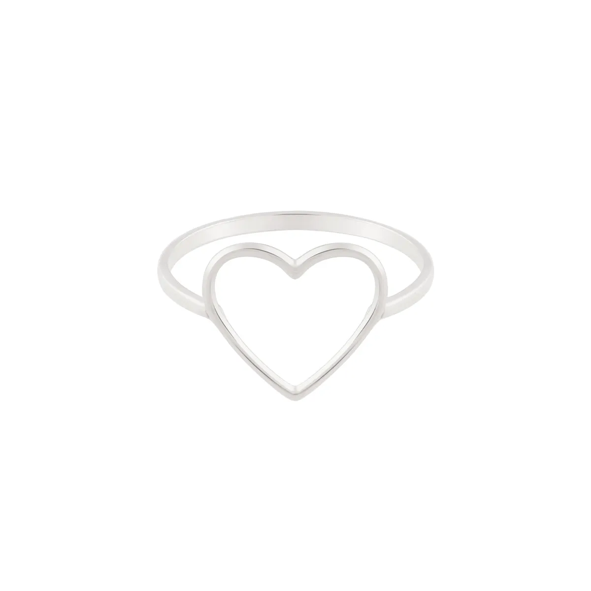 Slim Heart Signet Ring