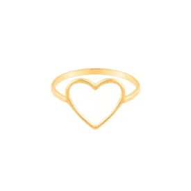 Slim Heart Signet Ring