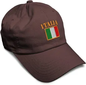 Speedy Pros Soft Baseball Cap Italia Flag Embroidery Flags World Cup Soccer Cotton Embroidered Dad Hats for Men & Women