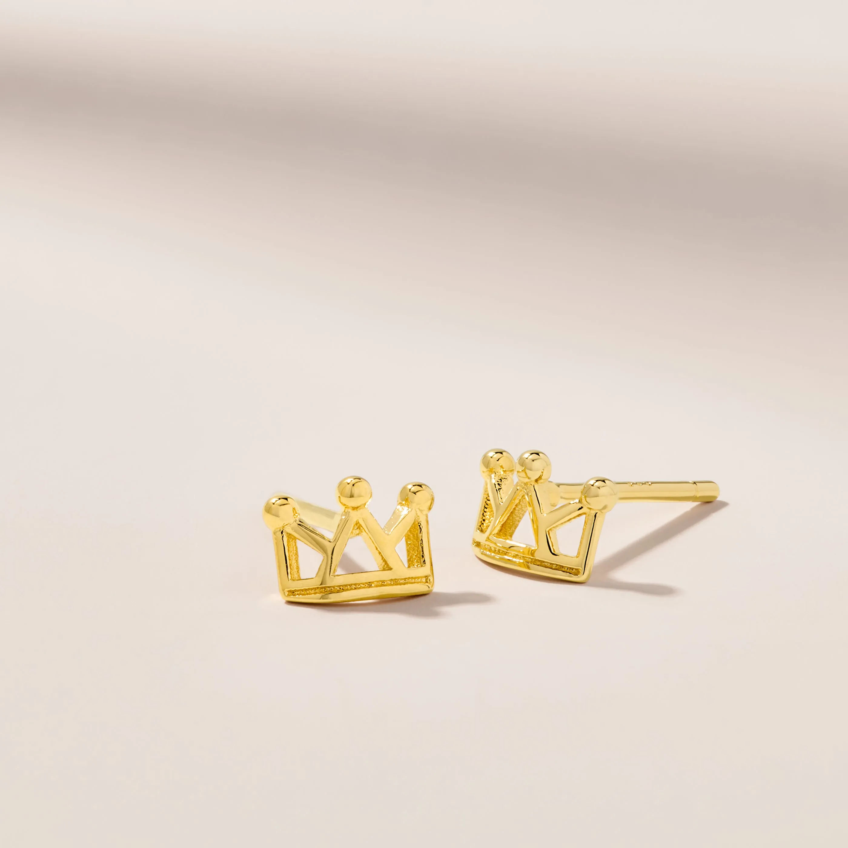Tiny Crown Stud Earrings