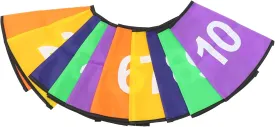Toyvian 10Pcs Number Soccer Cone Collars Training Cones Cover Agility Training Sports Cone Cover for Sports Soccer Training Disc Sleeve