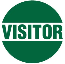 VISITOR - 50DIA 10/SHEET SELF ADHESIVE